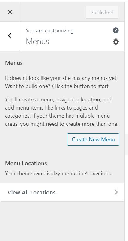 ,,Menu" in WordPress admin panel