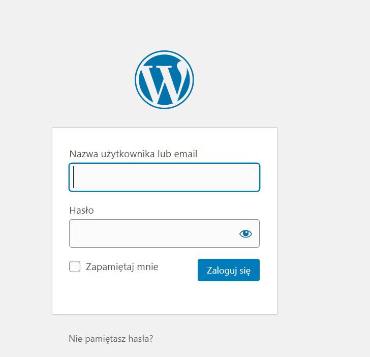 WordPress admin panel
