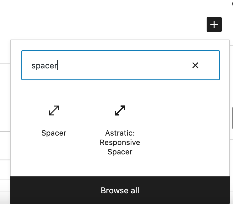 Astratic Responsive Spacer