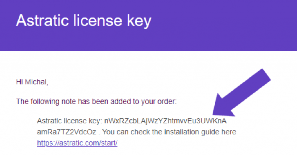 Astratic license key